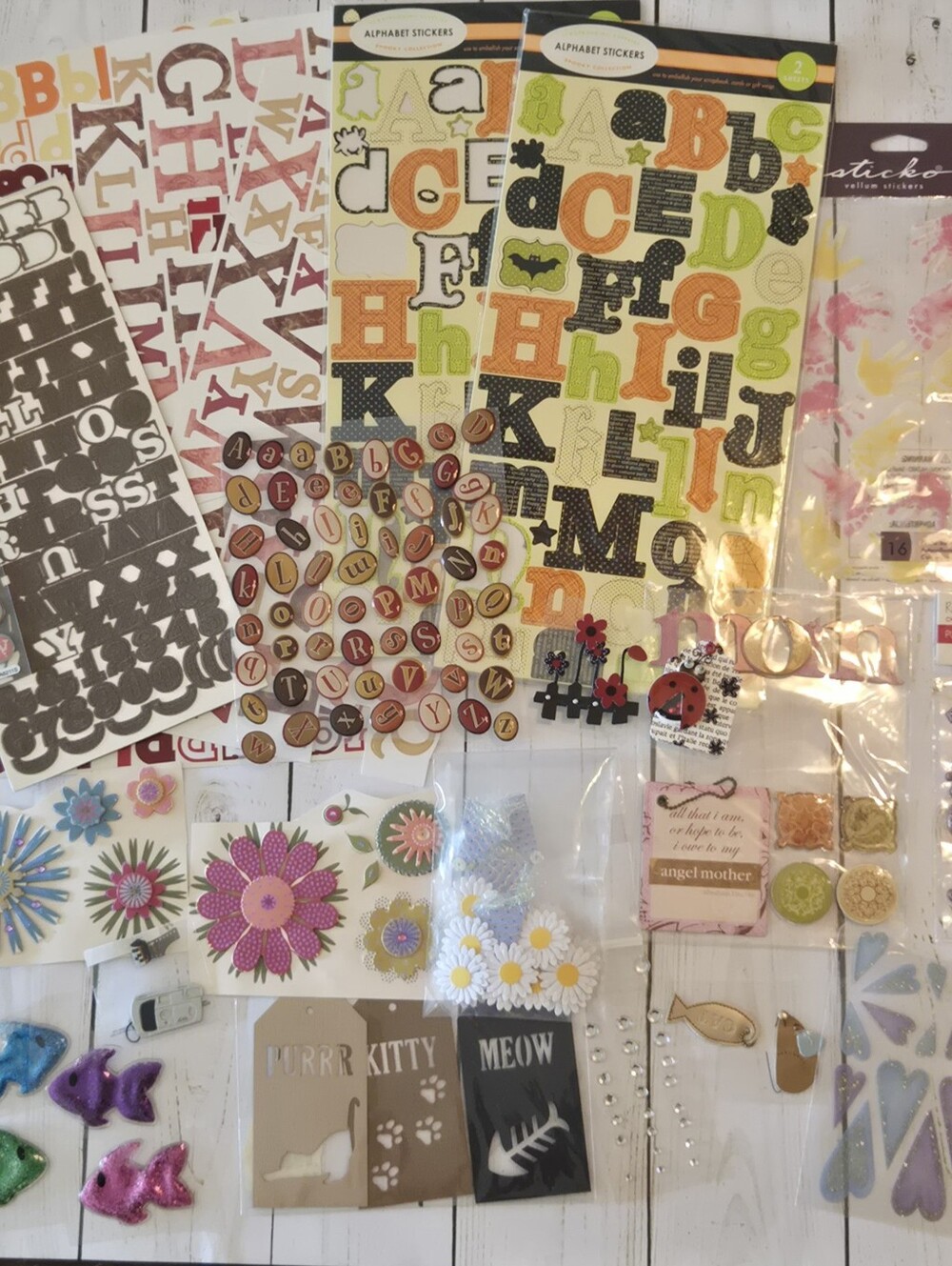Large Scrapbook Sticker Lot 150+ Sheets Various Brands Jolees Stickopotomus....